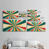 Large Mid-Century Canvas Print Wall Art For Living Room - Framed Canvas Art - MCM Modern Abstract Painting Geometric Wall Art