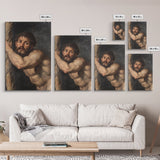 Satyr Painting Print, Framed Canvas Print, Satyr Painting Original, Satyr Artwork, Folk Art, Spooky Decor