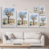 Watercolor Painting Print of Joshua Tree, Framed Canvas Print, Joshua Tree Art, Joshua Tree California Wall Art, Modern Farmhouse Art