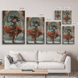 Portrait of Krishna Framed Canvas Print, Krishna Wall Art, Krishna Painting