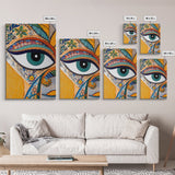 Madhubani Wall Art, Framed Canvas Print, Madhubani Style Decor, Madhubani Painting