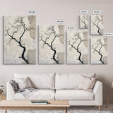 Double Exposure Wall Art - Tree or Cracks - Optical Illusion Wall Art Framed Canvas Print - Wabi Sabi Minimalist Home Decor Art