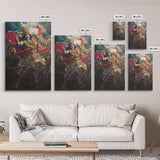 Krishna Wall Art, Radha Krishna Framed Canvas Print, Indian Hindu Wall Art