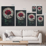 Rose Painting Print, Wood Framed Canvas Print, Beautiful Rose Painting Abstract Wall Art, Minimalist Floral Decor, Flowers Print, Floral Wall Art