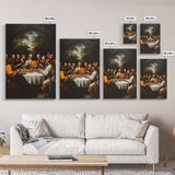 Last Supper Wall Art, Framed Canvas Print, Christmas Decor, Christian Decor, Oil Painting Of The Last Supper
