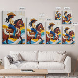 Pop Art Black Cowgirl Painting Print, Framed Canvas Print, Afrocentric Wall Art, Rustic Farmhouse Wall Art
