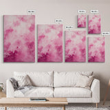 Wall Art Print Preppy Decor, Framed Canvas Print, Abstract Pink Clouds Painting, Girl's Dorm Room Wall Decor, Apartment Decor Gift Idea