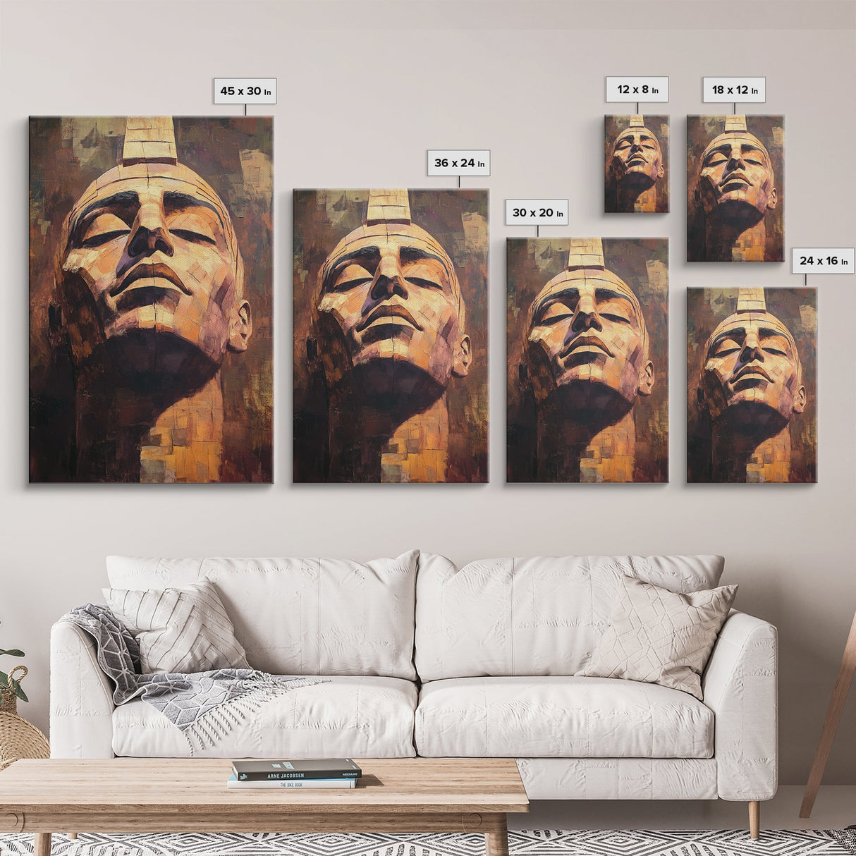 Ozymandias Painting Canvas Print, Ozymandias Wall Art, Ozymandias Print, Framed Canvas, Eclectic Home Decor