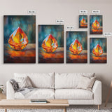 Gemstone Painting Print, Framed Canvas Print, Gemstones Wall Art, Precious Stone Painting, Red Gem, Ruby Painting, Antique Minerals Decor