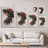 Mexicano Wall Art Framed Canvas Print, Female Matador, Chicano Wall Art, Chicano Painting