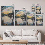 Fly Fishing Wall Art - Framed Canvas Print - Fly Fishing Painting, Fly Fishing Art, Gift Idea for Fisher, Fishing Gift Idea