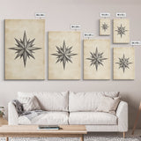 Sketch Of The North Star Canvas Print - Framed Canvas - Minimalist Christmas Art - Boho Christmas Art - Rustic Christmas Art
