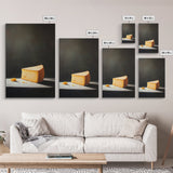Cheese Art - Kitchen Wall Art - Framed Canvas Print - Kitchen Decor - Rustic Kitchen, Farmhouse Kitchen Wall Art - Cheese Oil Painting