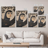 19th Century Folk Art Painting Print of a Harpy, Harpy Painting Print, Vertical Wall Art, Russian Folk Art