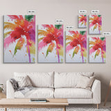 Retro Palm Tree Painting Print, Framed Canvas Print, Pop Art Palm Tree Painting Home Decor, 80s Style Synthwave Wall Art, Coastal Decor