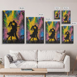 Couple Dancing Painting Canvas Print, Wood Frame Art, Couple Painting, Art For Couples, Wedding Gift, Engagement Gift Idea