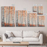 Original Birch Tree Forest Painting Print, Birch Tree Canvas Textured Wall Art Statement Living Room Wall Art Decor Designer Art Custom Art