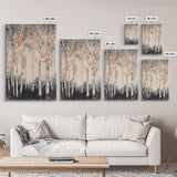 Framed Canvas Print Wall Art Print White Birch Tree Forest Landscape Art Print Minimalist Nature Wall Art Living Room Decor Birch Painting