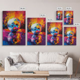 Reflections of a Disco Ball, Framed Canvas Print, Disco Ball Poster, Disco Ball Painting, Disco Ball Wall Art, Dance Studio Decor