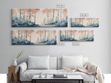Original Birch Forest Oil Painting Print, Birch Tree Art, Birch Tree Painting, Panoramic Wall Art, Centerpiece Art, Statement Piece Art, Custom Art