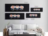 Abstract Sushi Painting Print, Food Art, Framed Canvas Print, Kitchen Decor, Minimalist Kitchen Wall Art, Kitchen Painting, Wall Art For Kitchen