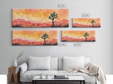 California Desert at Sunset, Death Valley Wall Art, Joshua Tree California Home Decor, California Art, Panoramic Extra Wide Art