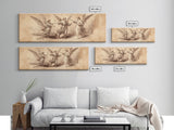 Guardian Angel Painting Print, Angelic Wall Art, Angel Painting, Guardian Angels Print, Original Panoramic Angel Painting, Angel Sketch