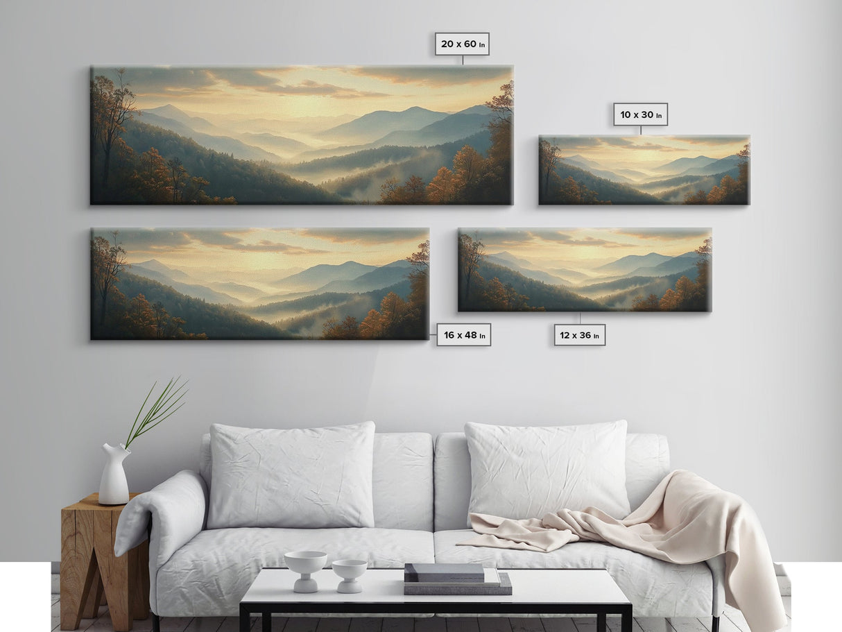 Large Abstract Mountains Painting on Canvas Print, Mountain Painting Modern Living Room Wall Art Gift for Her Custom Oil Painting Print