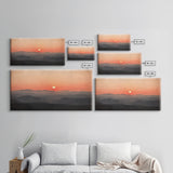 Sunrise Over The Smoky Mountains Framed Canvas Print