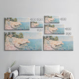 Cliffs Of Moher Oil Painting Print, Boho Whimsical Nautical Landscape Painting Print, Seascapes Wall Art, Kitsch Decor, Eclectic Art