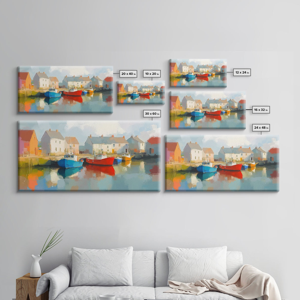 Retro Nantucket Wall Art Framed Canvas Print | Nantucket Oil Painting | Nantucket Decor | Nautical Wall Art | Seascape Painting