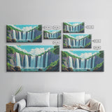 Fantasy Waterfall Painting Print | Fantasy Decor | Magical Enchanted Waterfall Wall Art | Living Room Decor Ready To Hang | Extra Large Art