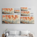 Birch Tree Painting, Aspen Trees Landscape Wall Art, Watercolor Print Colorado Forest Wall Art, Autumn landscape Centerpiece Wall Art