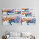 Mind Blowing Abstract Art - Framed Canvas Print - Gift For Her - Colorful Rainbow Art