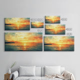 Nautical Landscape Canvas Print, Ocean Art, Wood Framed Canvas, Ocean Home Decor, Seascape Painting, Nautical Nursery Decor