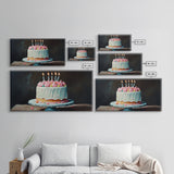 Painting Print of a Wedding Cake, Framed Canvas Art, Kitchen Decor, Wedding Decor, Kitchen Wall Art