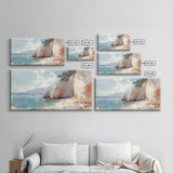 Whimsical Home Decor, Framed Canvas Print, Ireland Painting, Light and Airy Home Decor, Light Art, Nautical Seascape Landscape Painting