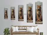 Majestic Tiger Painting Framed Canvas Print, Animal Wall Art, Rustic Decor Above Sofa Art, Bedroom Art Living Room Art Christmas