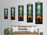 Last Supper Wall Art Framed Canvas Print Vibrant Christ Apostles Painting, Christian Art, Dark Religious Decor, Unique Holiday Gift, Spiritual Canvas