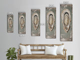 Canvas Print Rustic Oyster Shell Painting Coastal Kitchen Decor Wabi Sabi Art Living Room Art Nautical Wall Art Coastal Kitchen Decor
