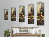 Retro Wine Cellar Wall Art, Long Narrow Wall Art, Tall Skinny Art, Wine Oil Painting Still Life, Tall Narrow Wall Art, Tall Skinny Home Decor