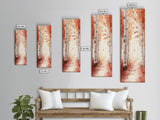 Framed Canvas Print Autumn Birch Tree Painting, Rustic Forest Scene, Cozy Fall Wall Art, Living Room Decor, Nature-Inspired Gift
