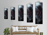 Cthulu Cosmic Horror Wall Art Canvas Print - Tall Skinny Narrow Wall Art - Accent Piece - Halloween Decor - Cosmic Horror Painting