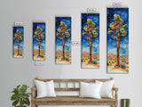 Joshua Tree Under a Starry Night Sky, Framed Canvas Print, Watercolor Landscape Painting Print, Southwestern Wall Art, Farmhouse Painting