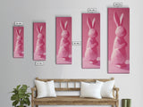 Abstract Painting Print of a Bunny Rabbit, Pink Wall Art, Preppy Wall Art, Gift For Her, Girl's Room Wall Art, Rabbit Painting, Girl Art