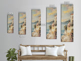 Abstract Oil Painting Print Of a Woman Overlooking the Coast, Victorian Oil Painting, Nautical Seascape Painting, Wall Decor for Girls