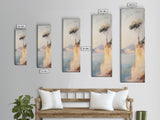Victorian Landscape Oil Painting Print, Tall Skinny Wall Art, Coastal Painting, Coastal Landscape Art, Italian Seaside Painting, Narrow Wall Art