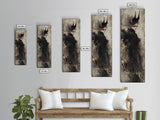 Framed Canvas Print of Dark Angels Wall Art with Gothic Aesthetic, Moody Art, Ozymandias Art, Unique Gift Idea, Long Narrow Wall Art, Tall Skinny Art