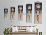 Sacred Geometry Art, Mystic Canvas Print, Sacred Geometry Art, Vertical Wall Art For Bedroom And Living Room Decor