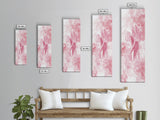 Elegant Mehndi Hand Art Framed Canvas Print - Light Pink Wall Art, Botanical Prints, Whimsical Art, Yoga Art, Gift Idea Her, Bedroom Decor